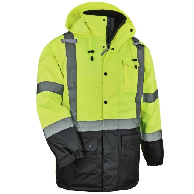 Hi-Vis Winter Jacket Quilted Parka - Type R, Class 3