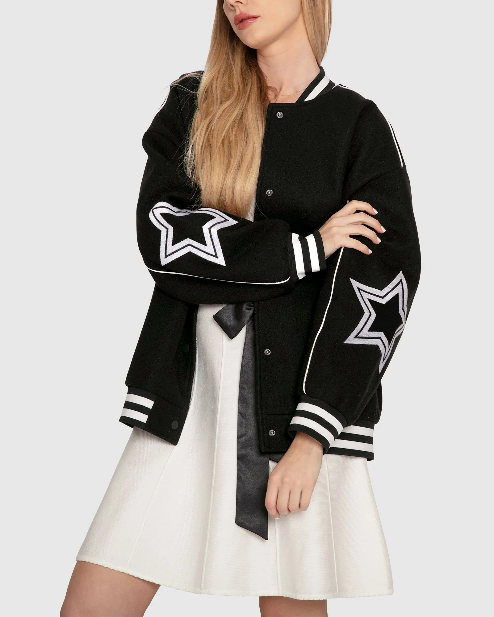 Hold Me Close Letterman Bomber