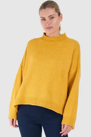 Jemima High Neck Amber Knit