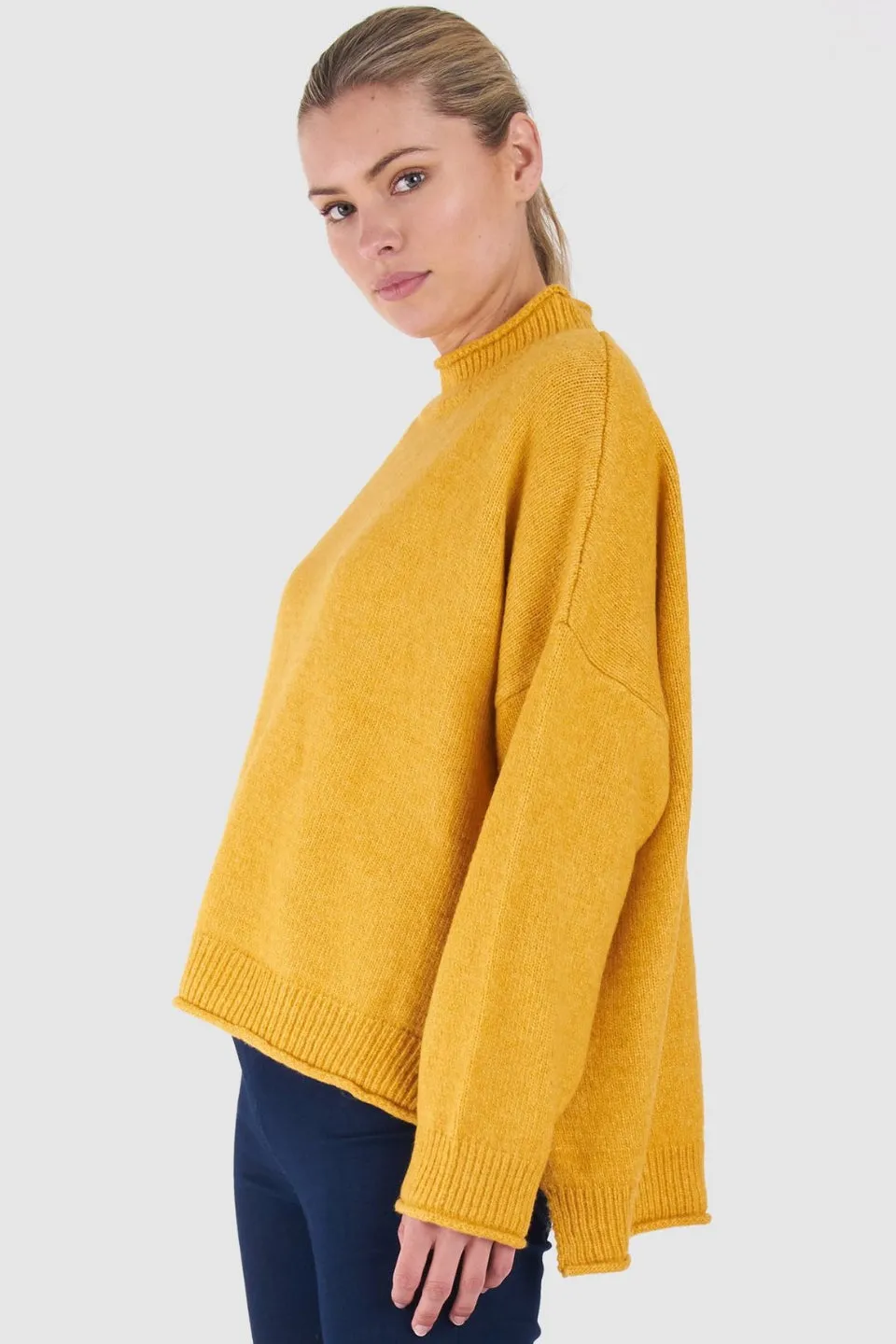 Jemima High Neck Amber Knit