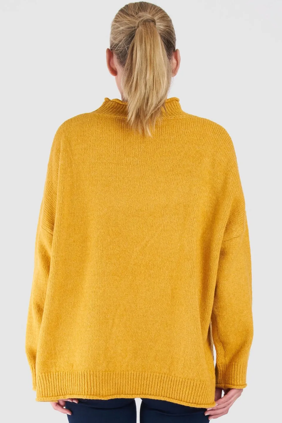 Jemima High Neck Amber Knit