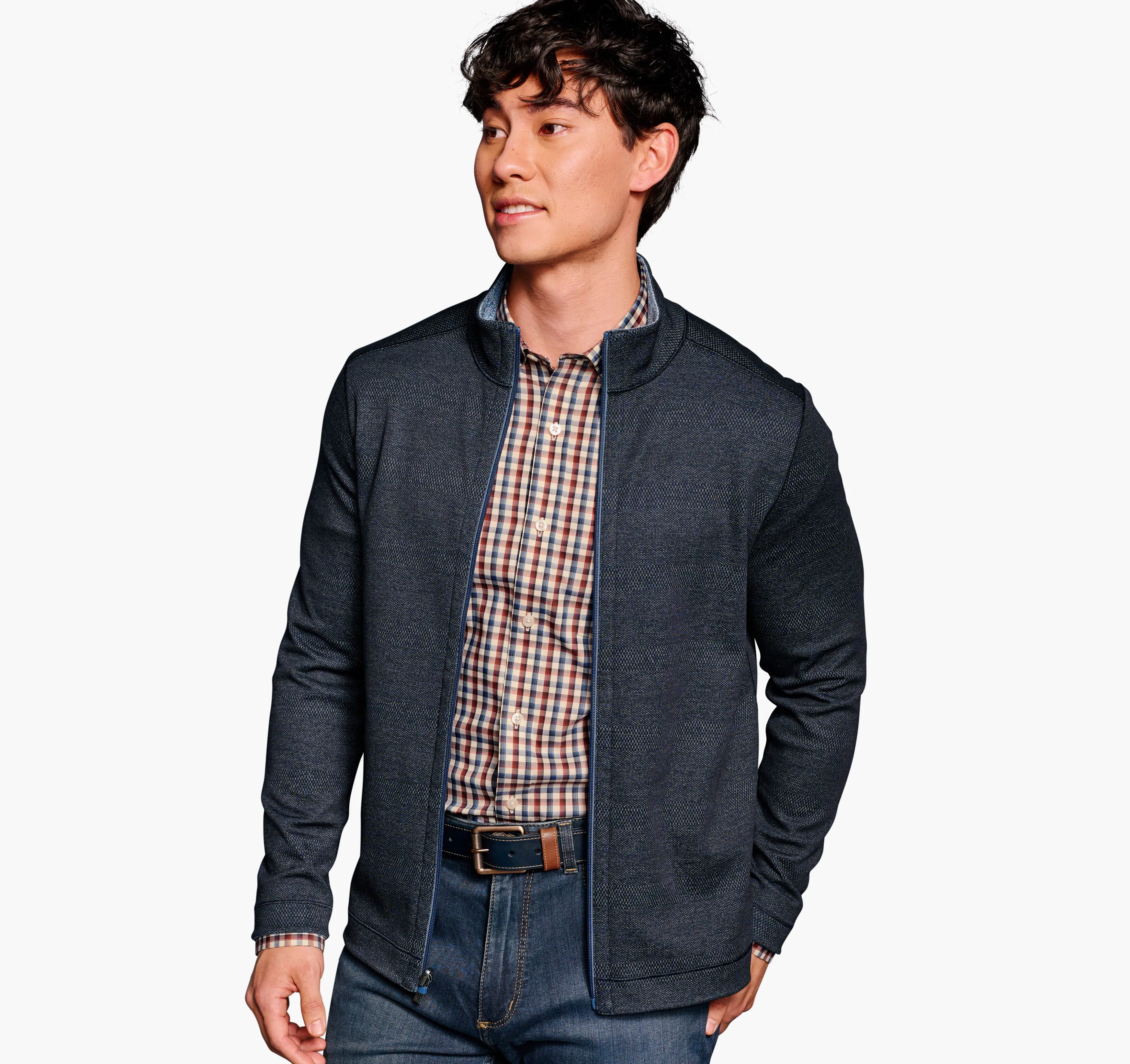 Johnston & Murphy XC4® Reversible Full Zip Navy