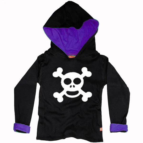 Jolly Roger Kids Hoodie - Skull and Crossbones Artwork