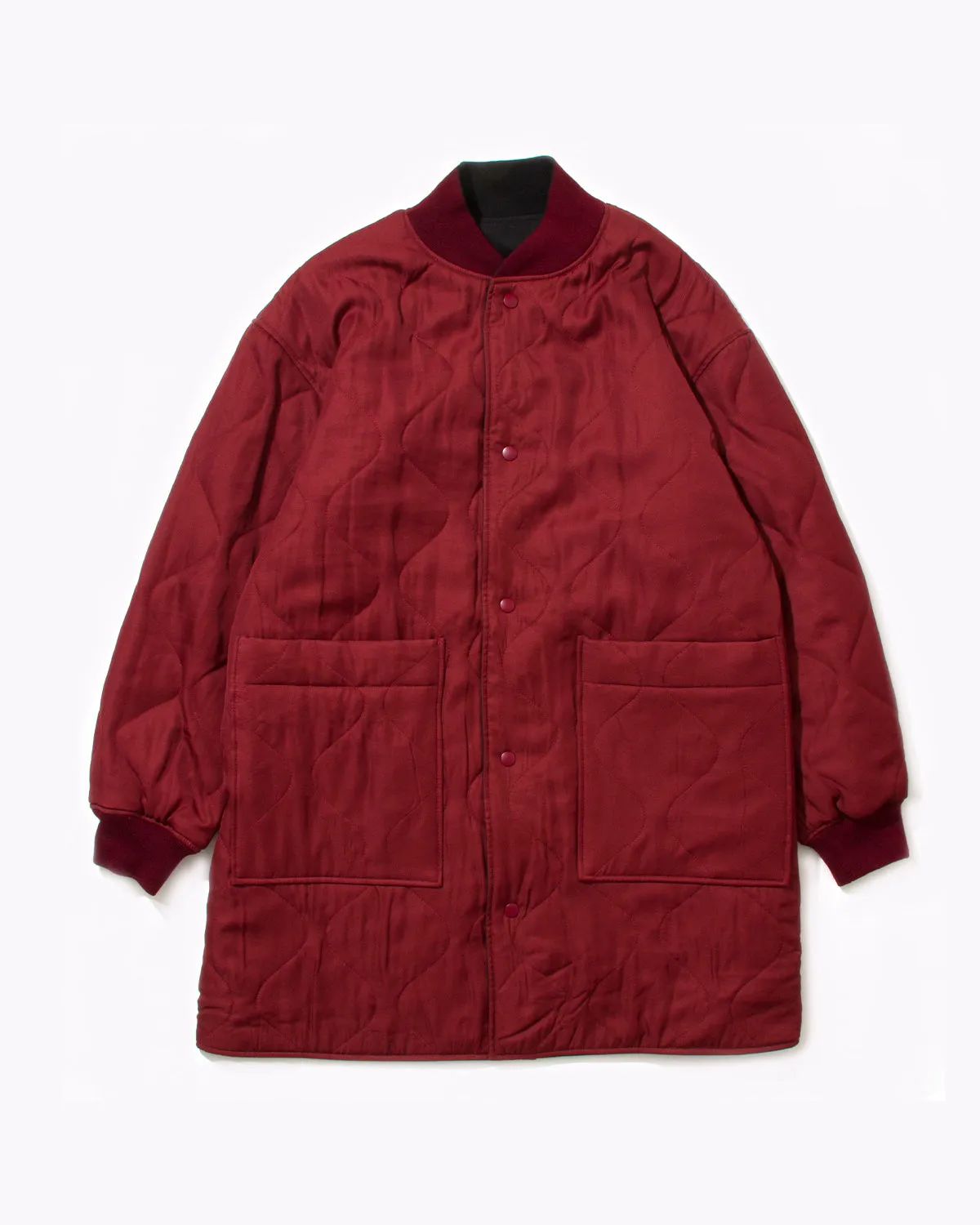 Long Bomber Reversible - Black/Burgundy