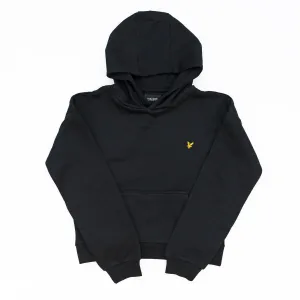 Lyle & Scott Girls Sweat Long Sleeve Black Hoodie with Front Pocket