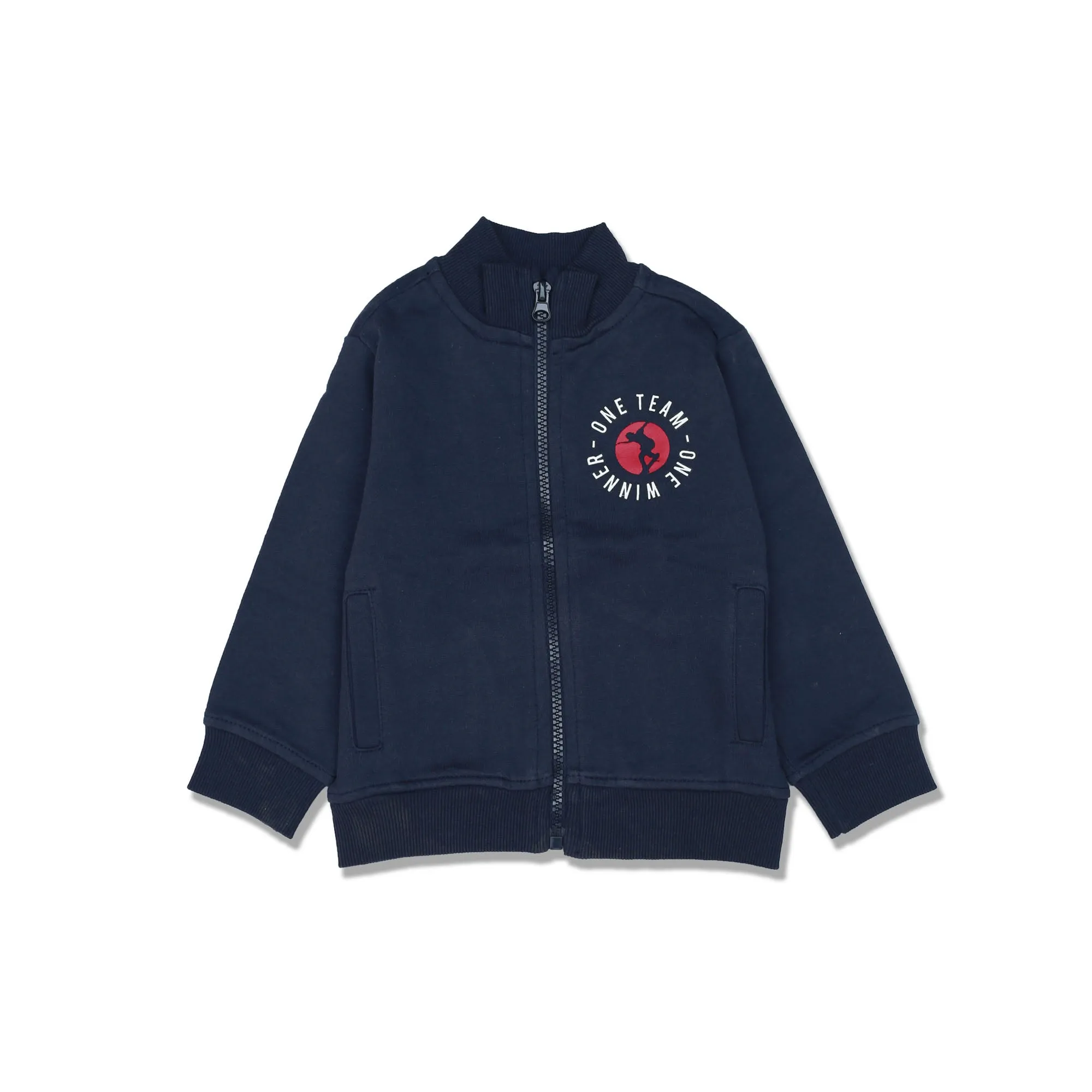 MC - Kids 'Navy' One Team WInner Printed Terry Zipper mc576