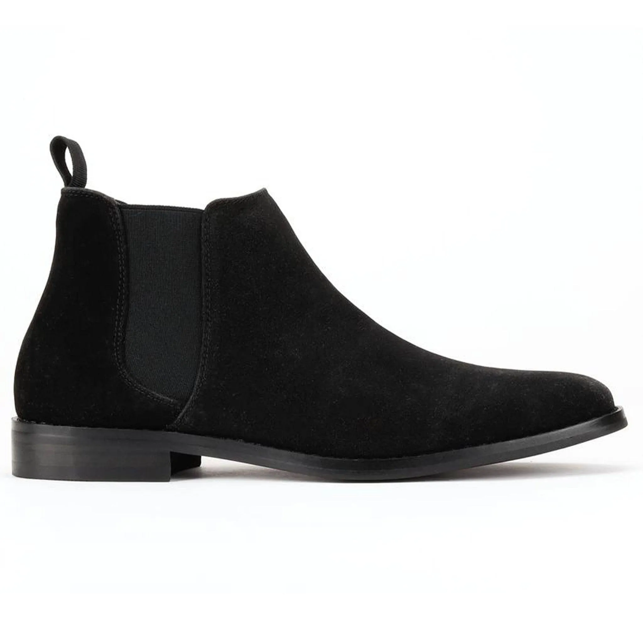 Men's Black Suede Chelsea Boot