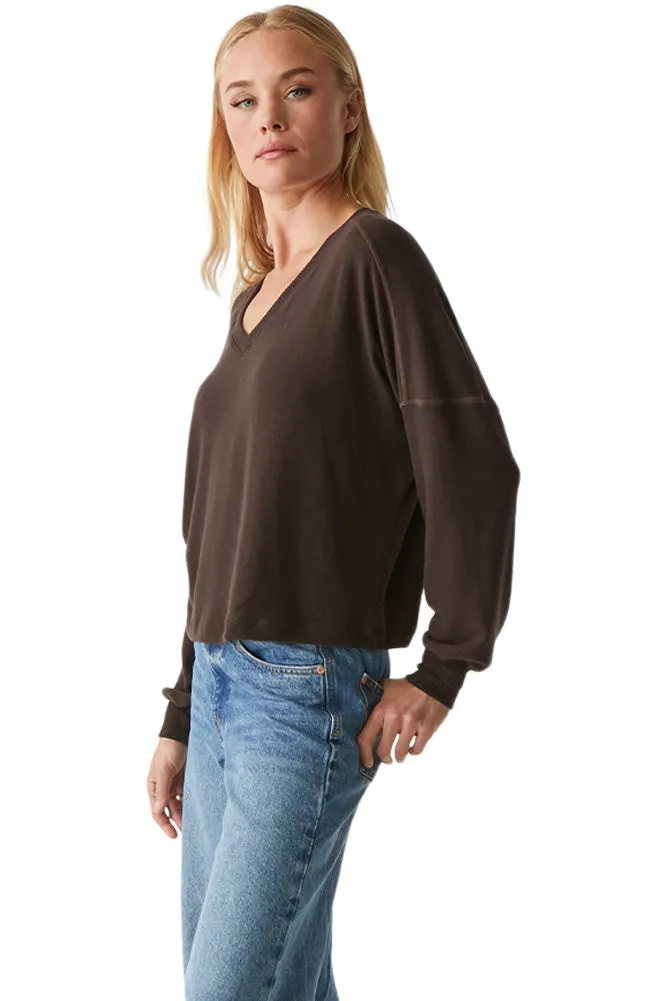 Michael Stars Vic Relaxed V-neck Pullover in Java