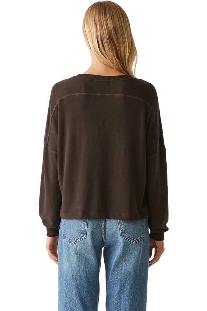 Michael Stars Vic Relaxed V-neck Pullover in Java