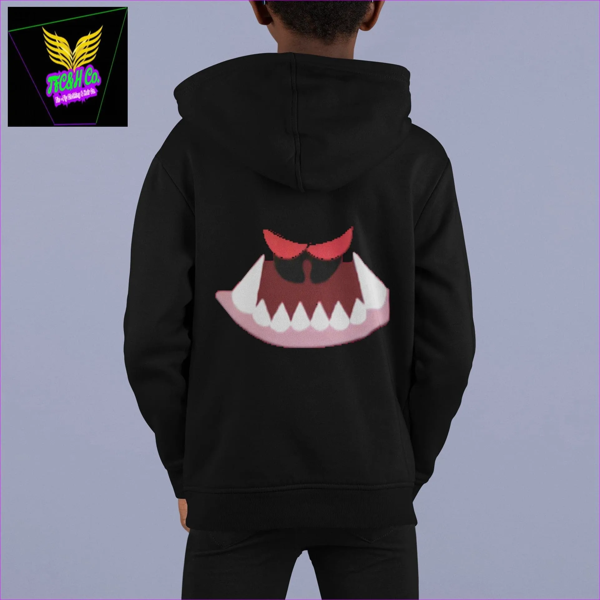 Monster Mouth Monster Kids Classic Zip Hoodie