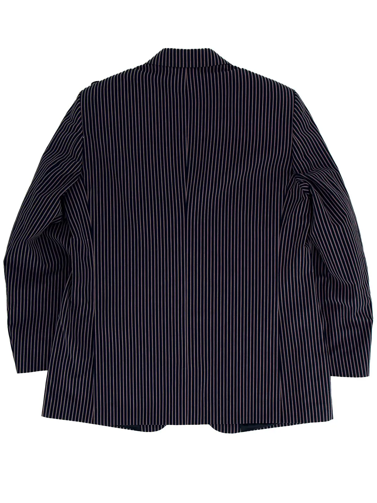 Navy Blue Vintage Striped Boating Jacket