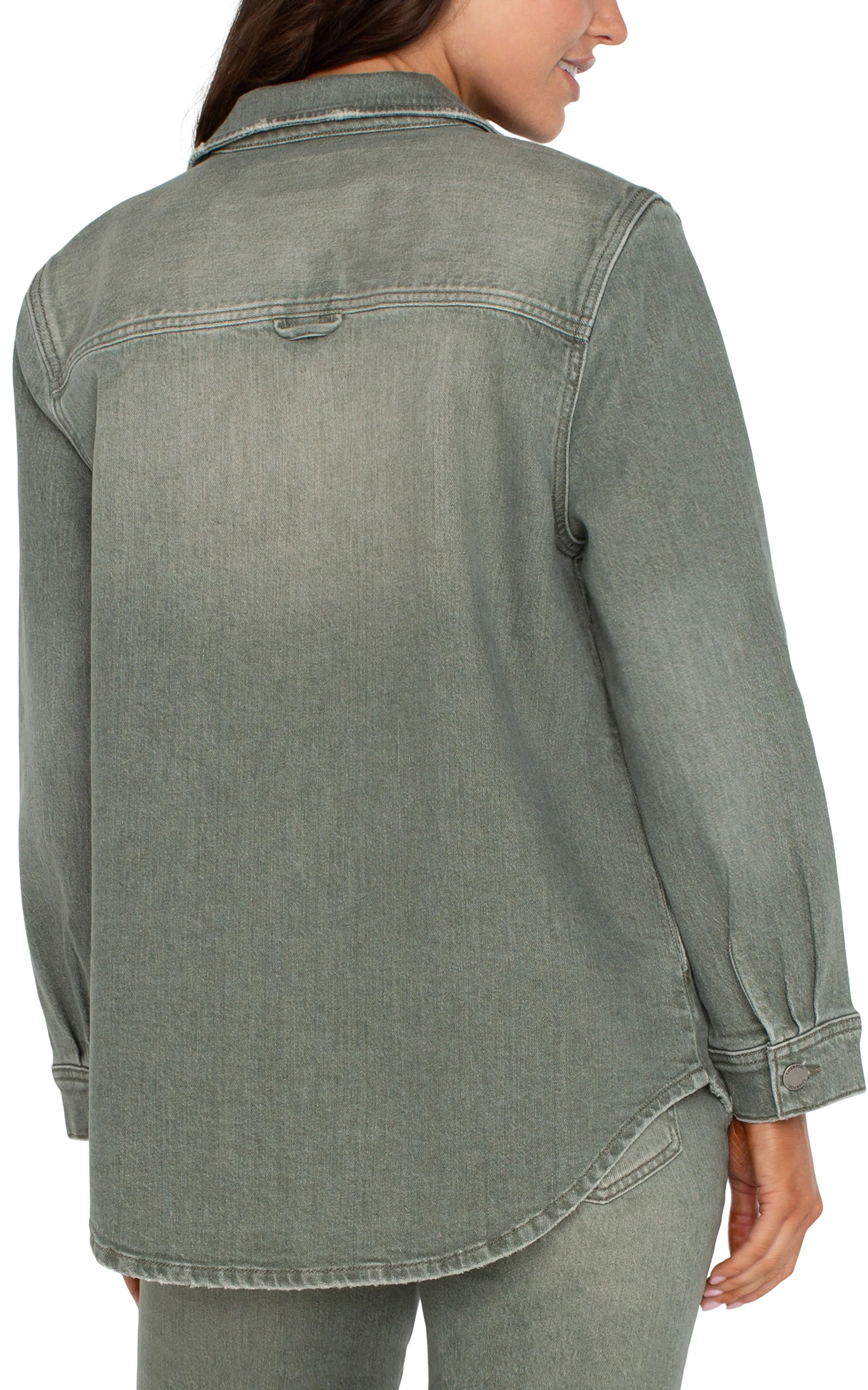 OVERSHIRT WITH TAIL HEM