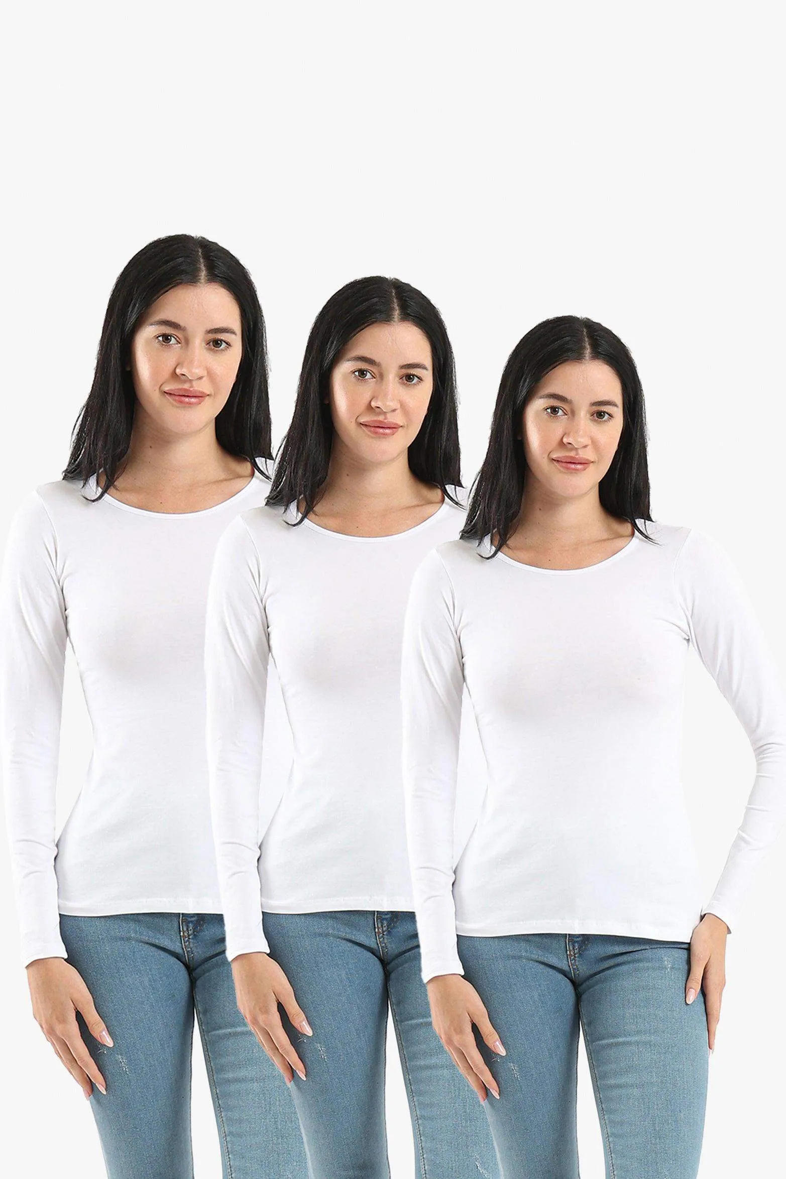 Pack of 3 Round Neck Long Sleeves Top