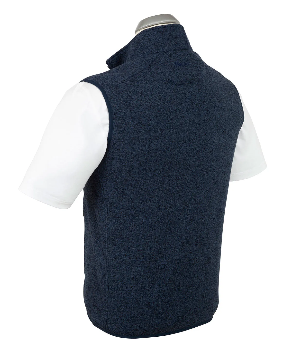 Performance Heathered Full Zip Fleece Vest