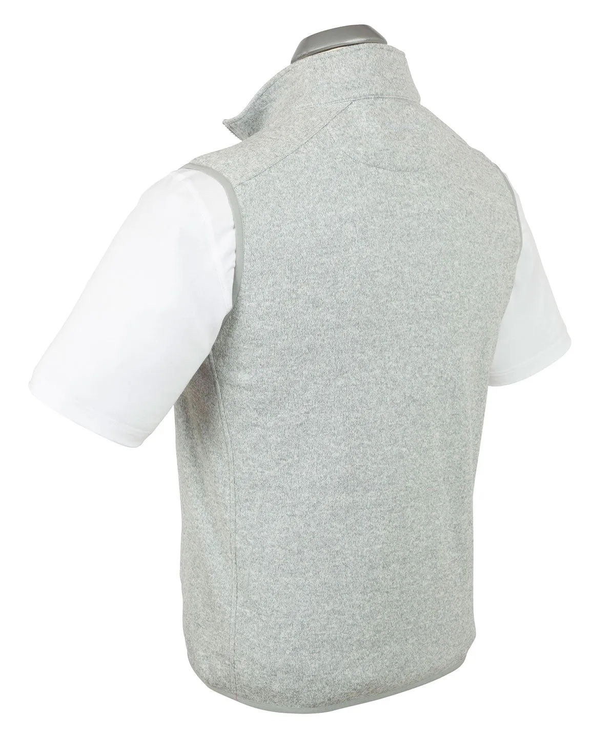 Performance Heathered Full Zip Fleece Vest