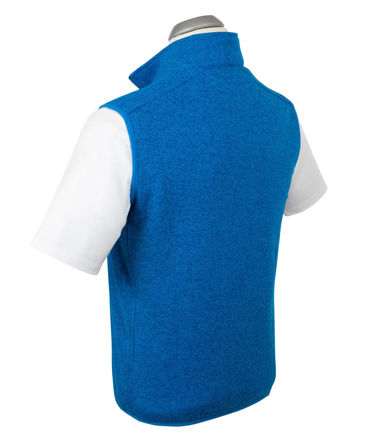 Performance Heathered Full Zip Fleece Vest