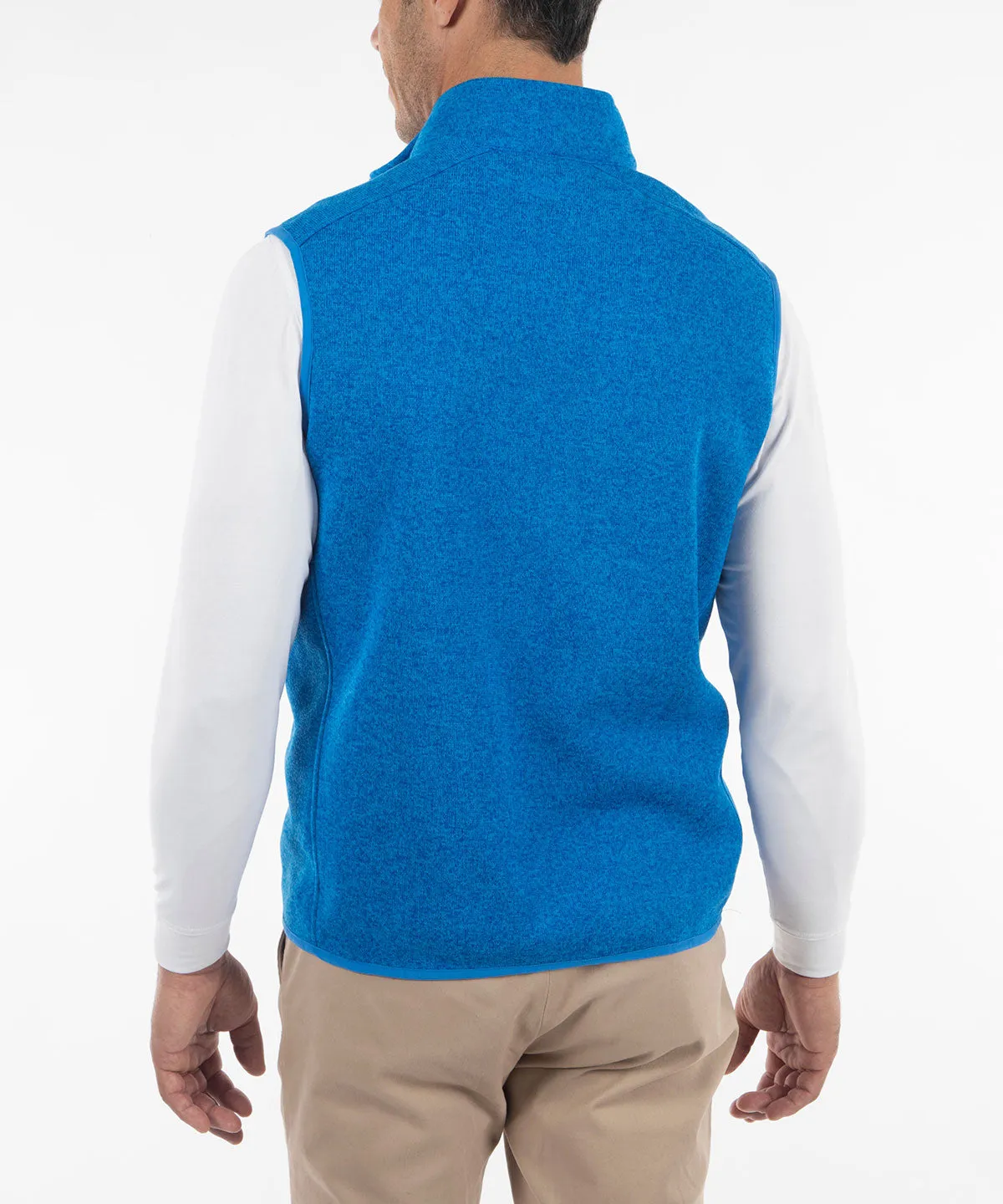 Performance Heathered Full Zip Fleece Vest