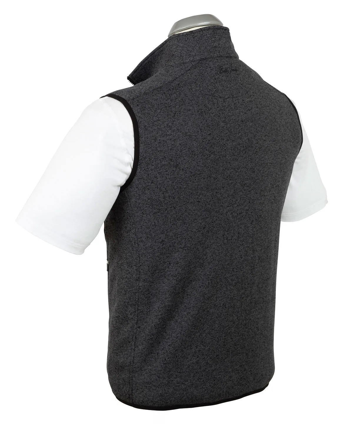 Performance Heathered Full Zip Fleece Vest