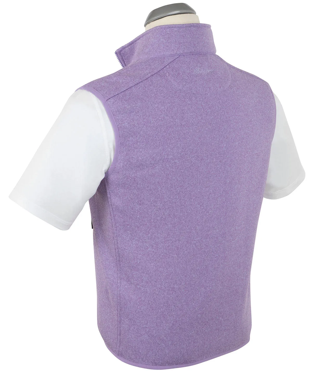 Performance Heathered Full Zip Fleece Vest