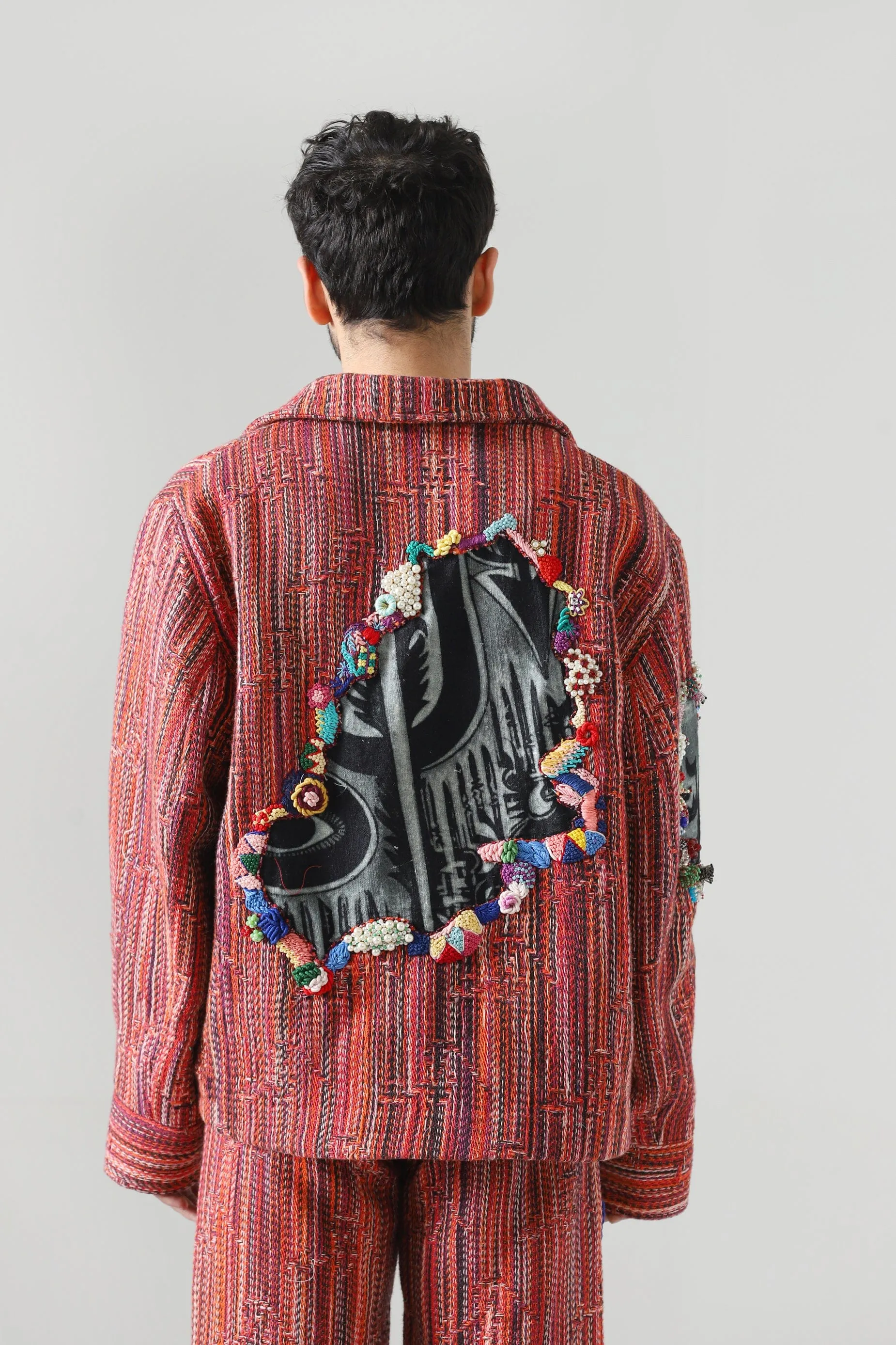 "SADEQUAIN" JAQUARD EMBROIDERY JACKET