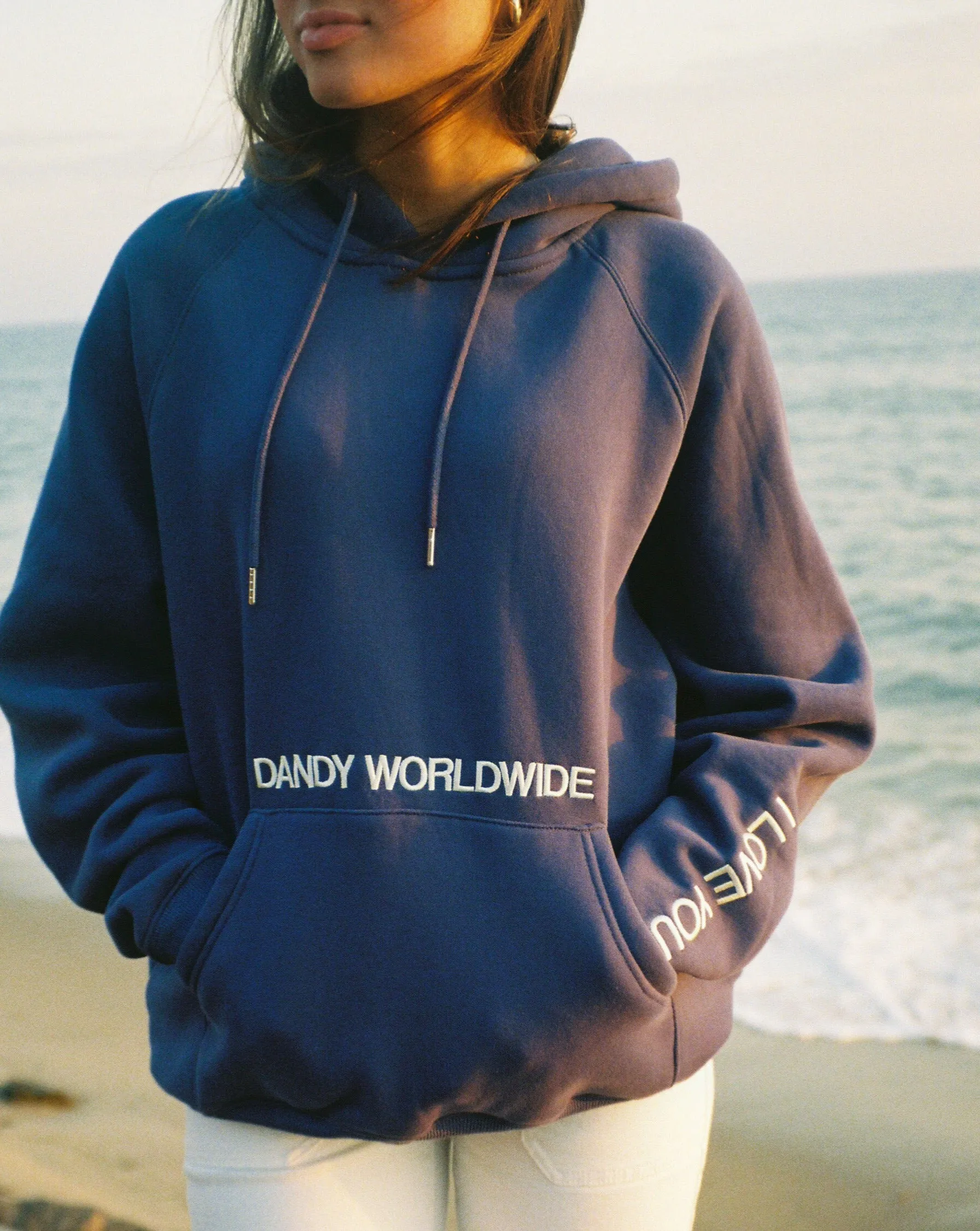 "Words of Affirmation" Oversized Lux Hoodie in Blue