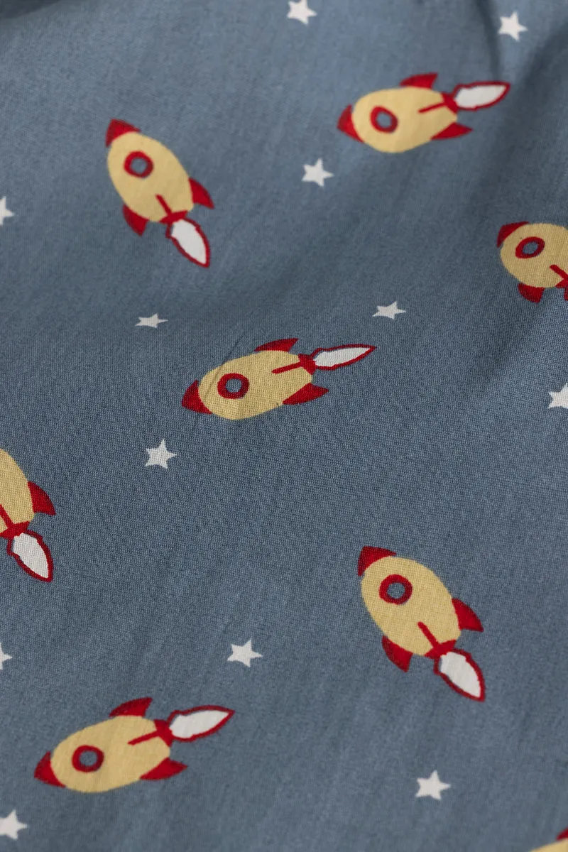 Rocket Print Grey Pyjama