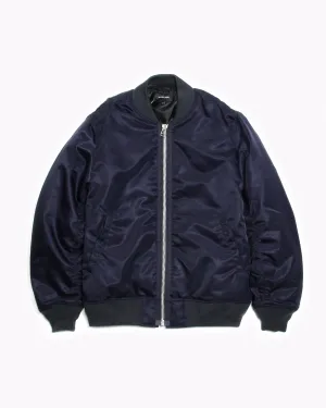 Satin Bomber - Navy