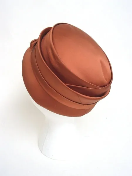 Satin Copper Chapeau with Bow