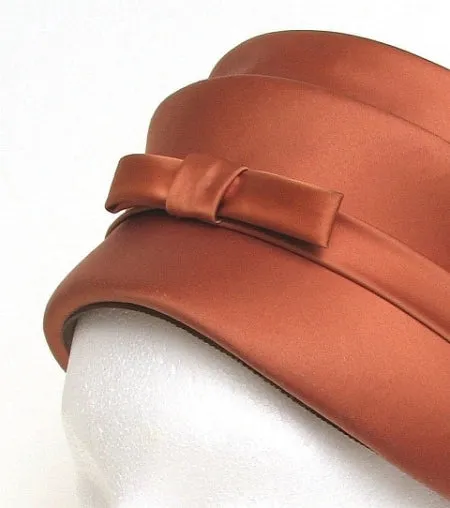 Satin Copper Chapeau with Bow