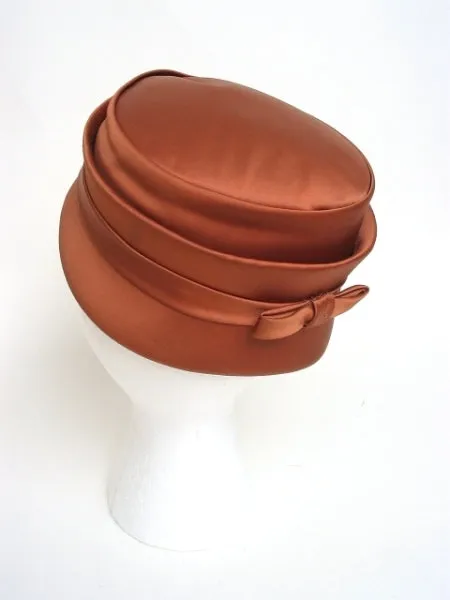 Satin Copper Chapeau with Bow