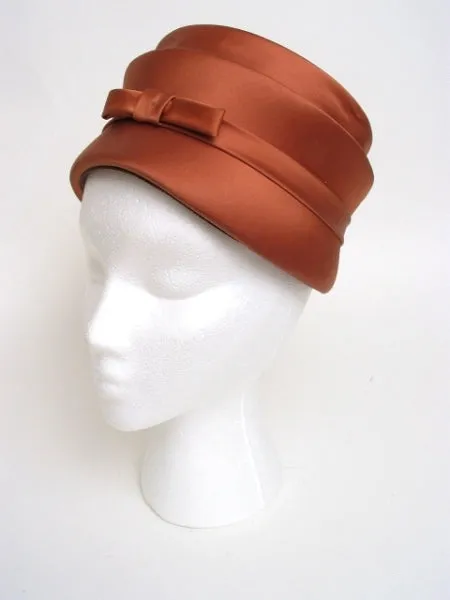 Satin Copper Chapeau with Bow