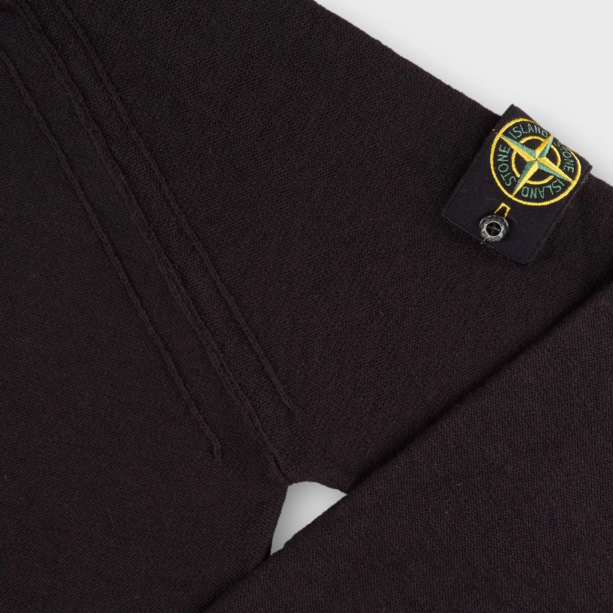 Stone Island 503B0 Mixed Knit Black Hooded Sweater