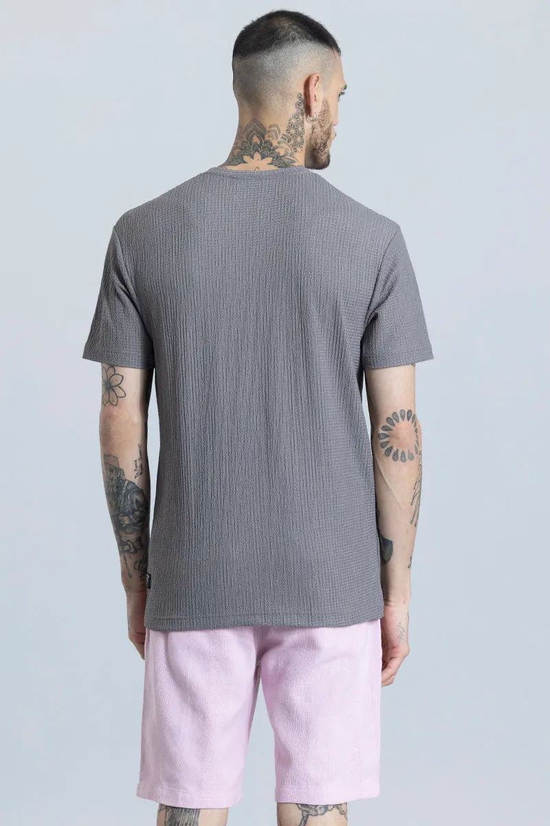 Tactile Grey Textured T-Shirt