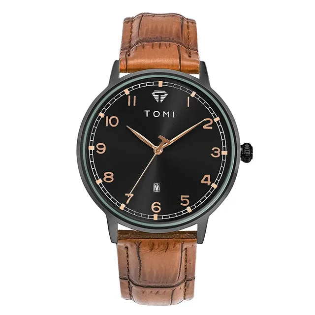 Unisex TOMI T-108 Calendar Dial Quartz Watch - Date Feature