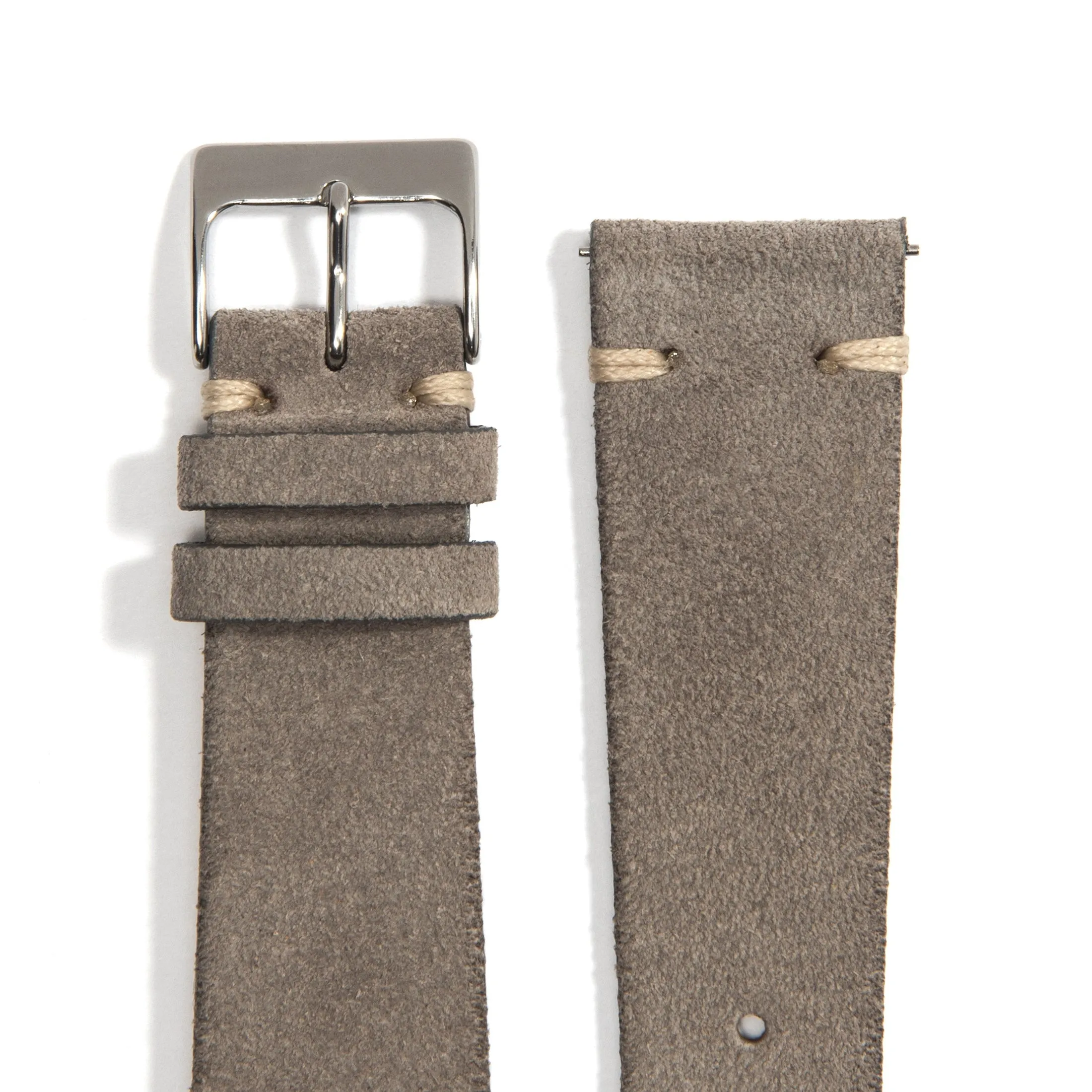 UNIVERSAL GRAY VINTAGE UNIVERSAL LEATHER WATCH STRAP