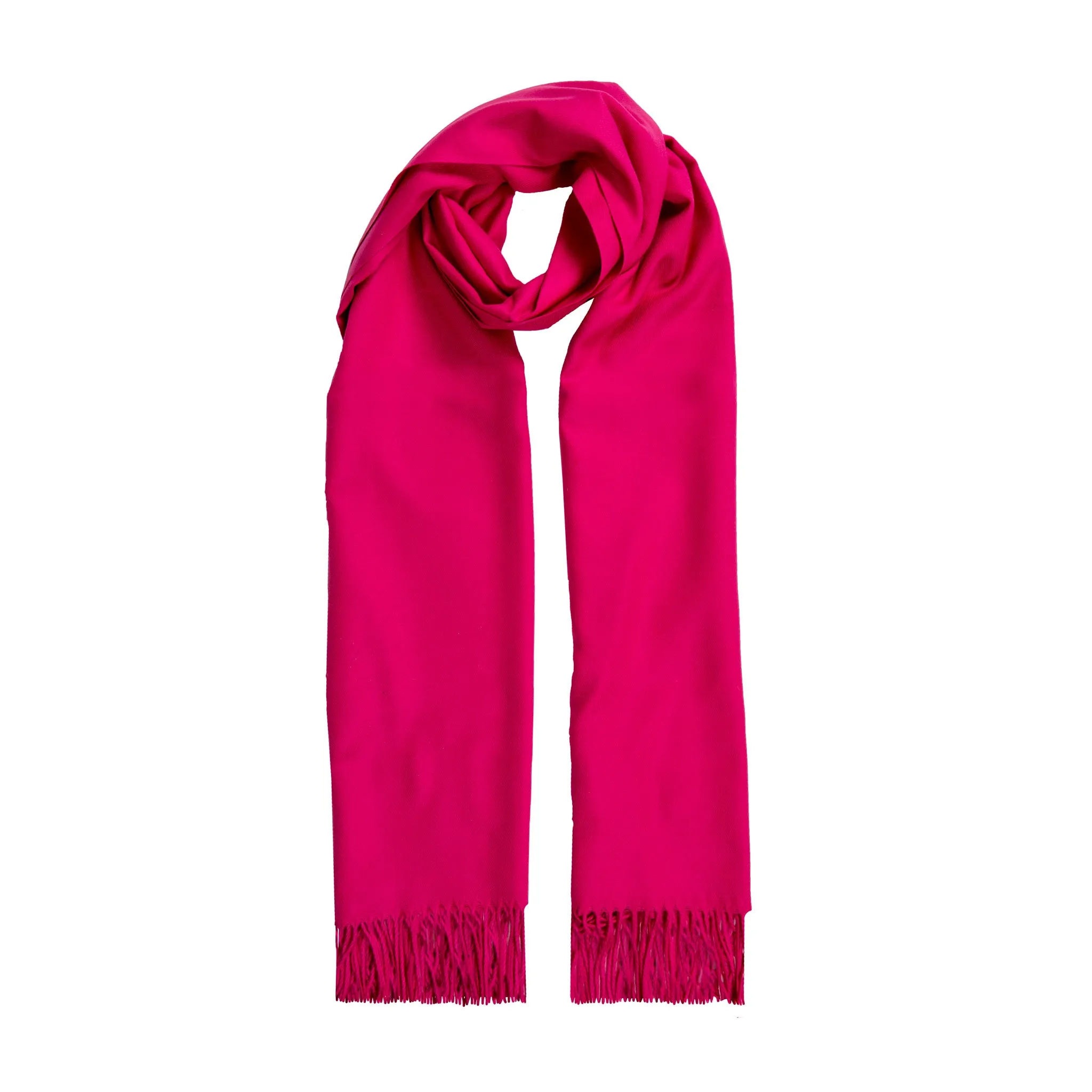 Women's Plain Pashmina Shawl with Tassels