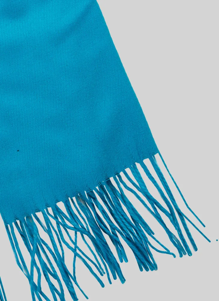 Women's Plain Pashmina Shawl with Tassels