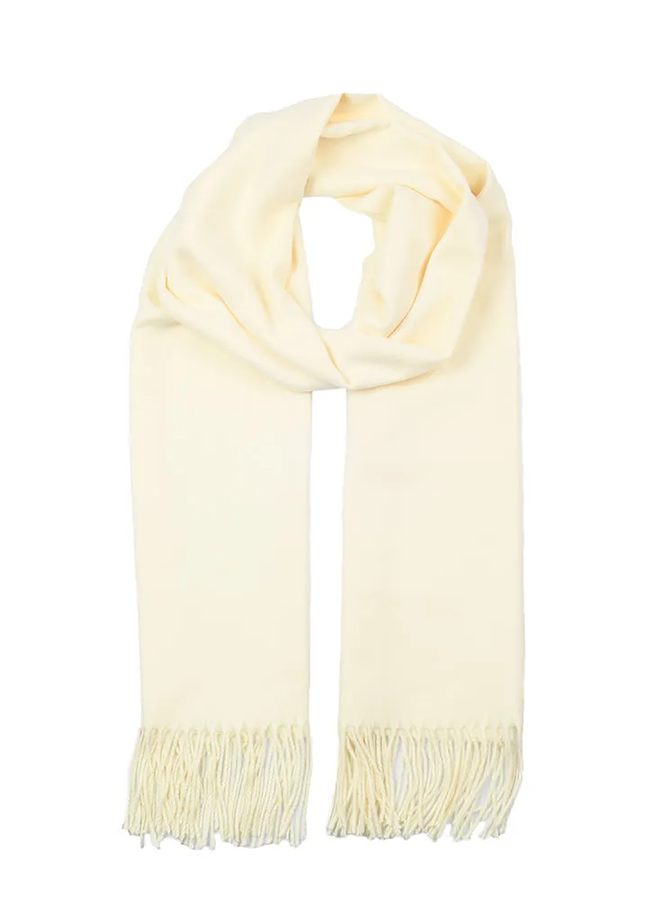 Women's Plain Pashmina Shawl with Tassels