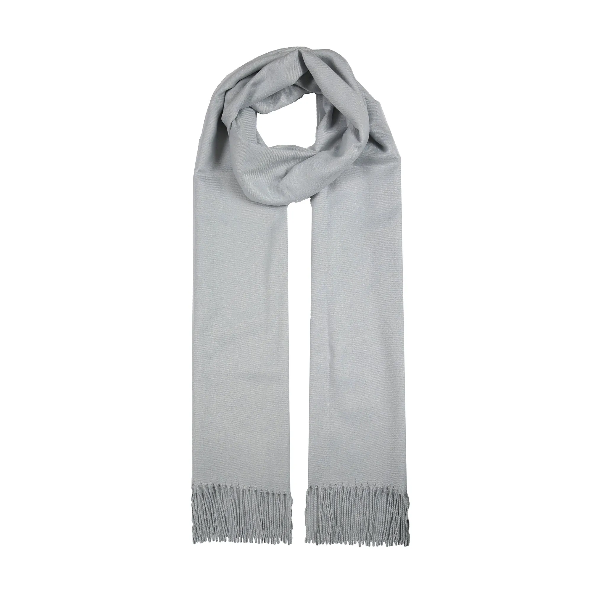 Women's Plain Pashmina Shawl with Tassels