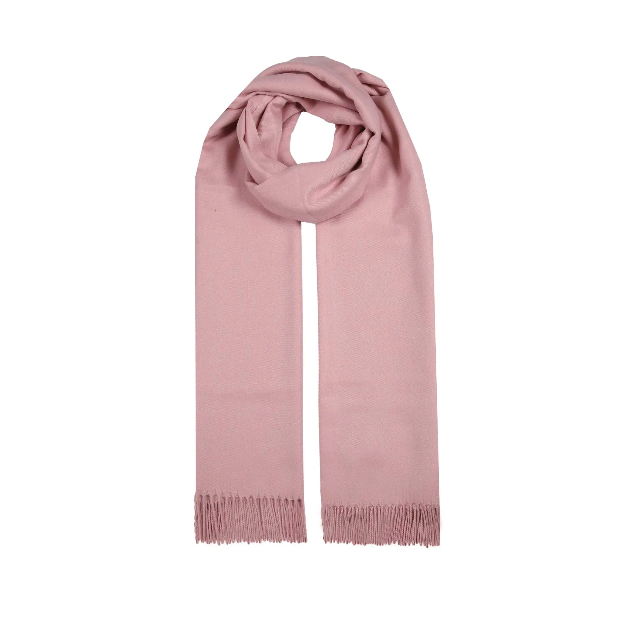 Women's Plain Pashmina Shawl with Tassels