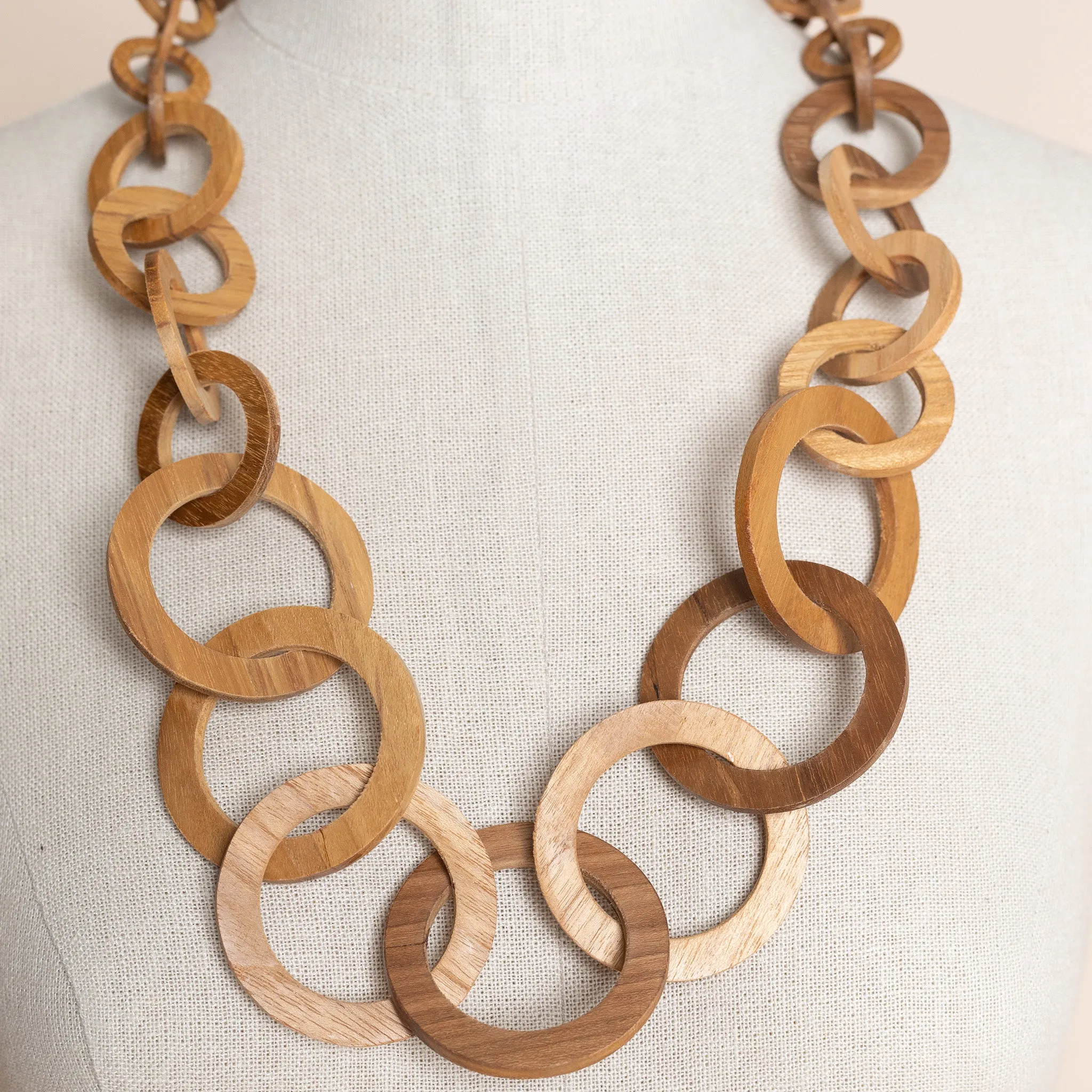 wood chain necklace