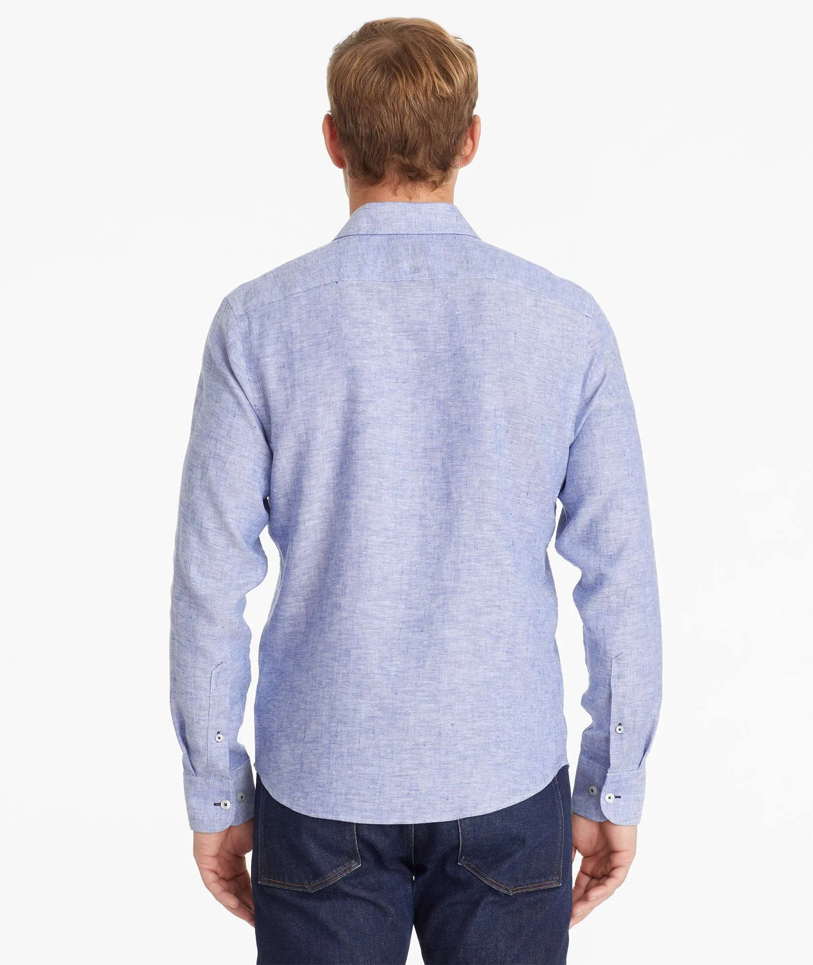 Wrinkle-Resistant Linen Vin Santo Shirt